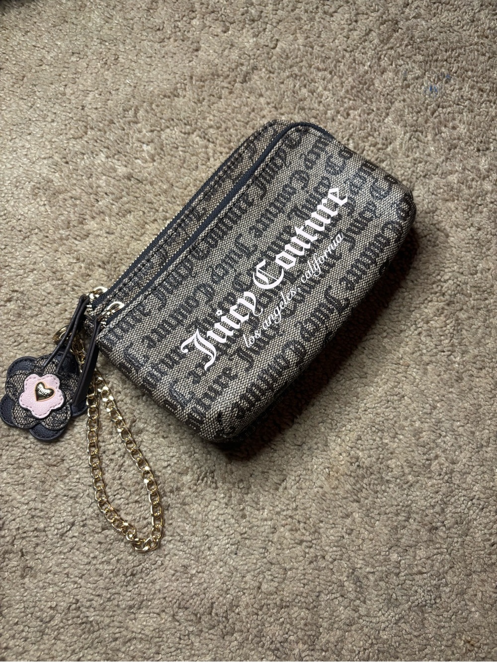 Juicy Couture Purse/Wallet with Floral Charm